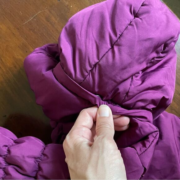 Esprit Purple Hooded Baby Girl Winter Coat Pockets Size 12 Months - Picture 8 of 11